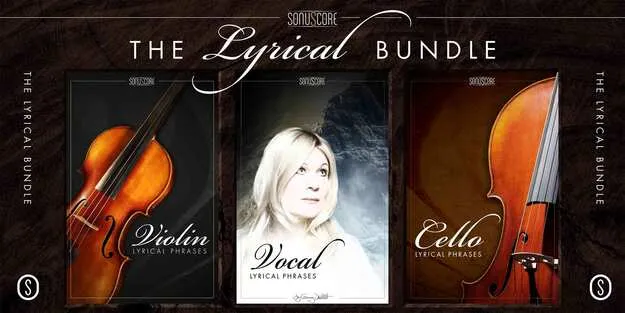 Sonuscore Lyrical Bundle Kontakt instrument interface with cello, violin and vocal phrase libraries
