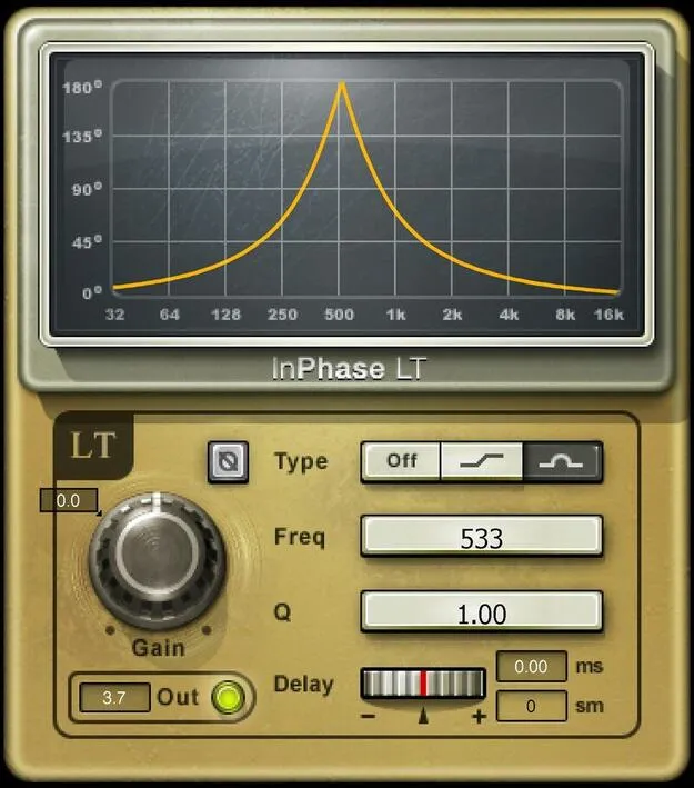 InPhase LT by Waves phase alignment plugin interface