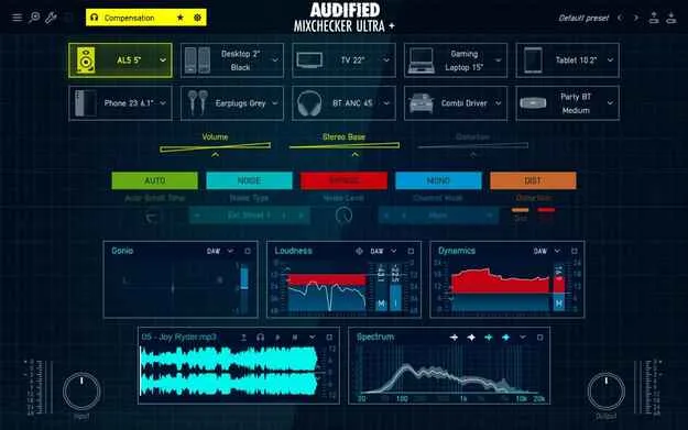 MixChecker Ultra+ by Audified mix referencing plugin interface
