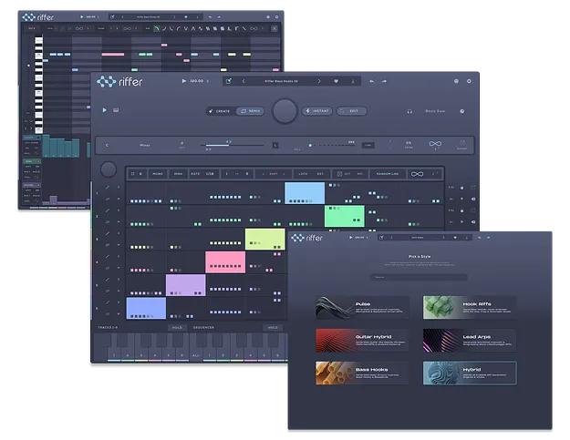 Riffer 4 by Audiomodern MIDI riff generator plugin interface