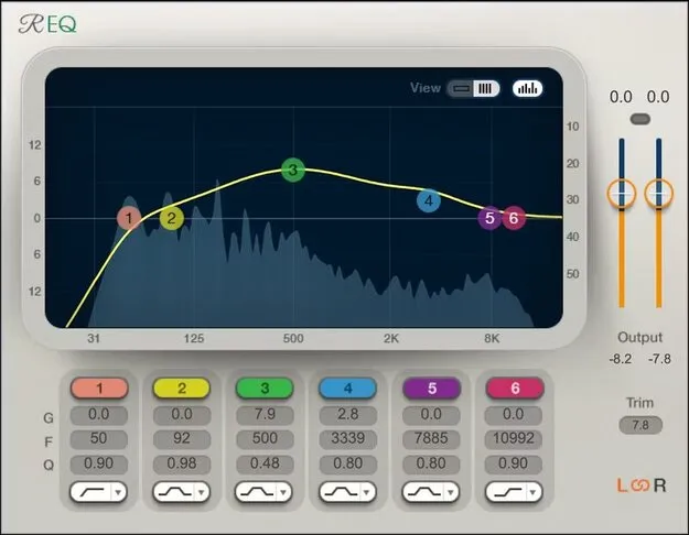Renaissance Equalizer by Waves EQ plugin interface