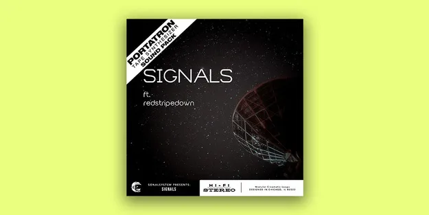 Signals modular cinematic preset pack artwork for Portatron