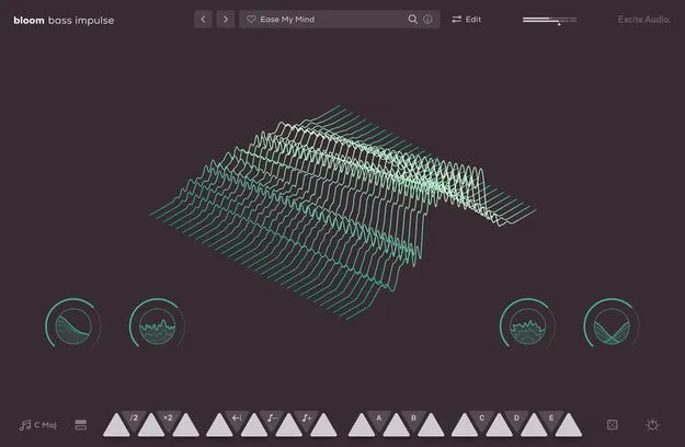 Bloom Bass Impulse by Excite Audio bass sample instrument plugin interface