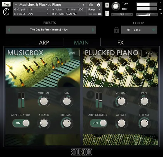 Origins Vol.2 Music Box & Plucked Piano Kontakt instrument artwork by Sonuscore