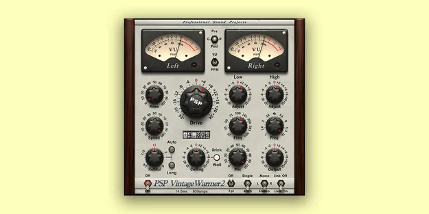 PSP VintageWarmer2 compressor limiter plugin interface by PSP Audioware