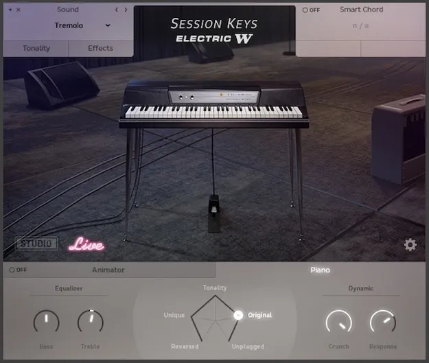 Session Keys Electric W by e-instruments Kontakt electric piano instrument interface