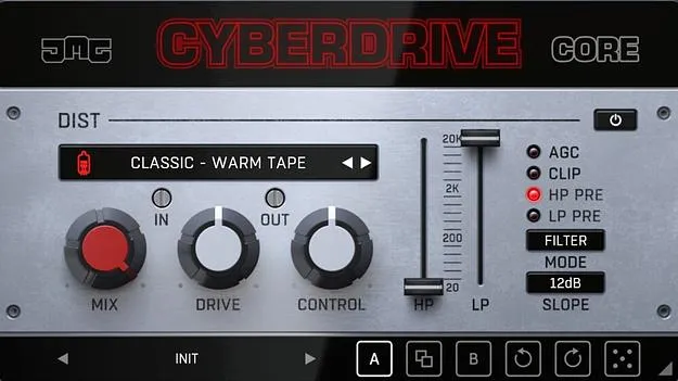 Cyberdrive Core distortion plugin interface by United Plugins