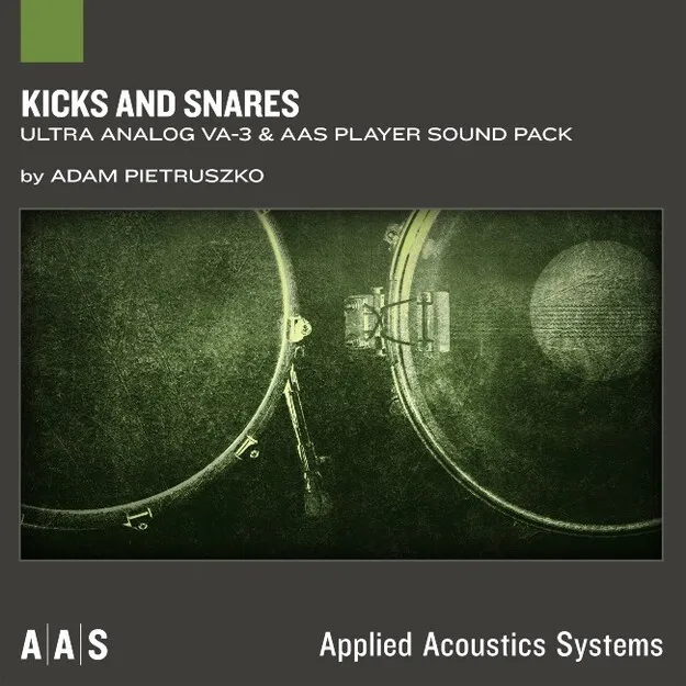 Kicks and Snares Ultra-Analog VA-3 sound bank preset pack artwork for Ultra-Analog VA-3