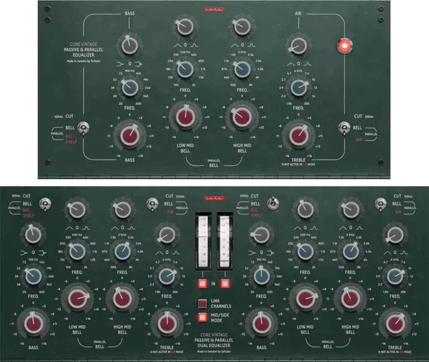 Core Vintage Equalizers by Softube EQ plugin interface