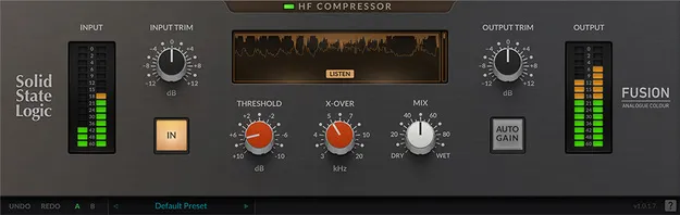 SSL Fusion HF Compressor by Solid State Logic plugin interface
