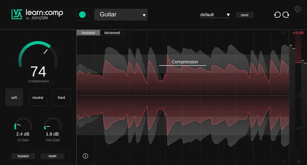 learn:comp compressor plugin interface by sonible