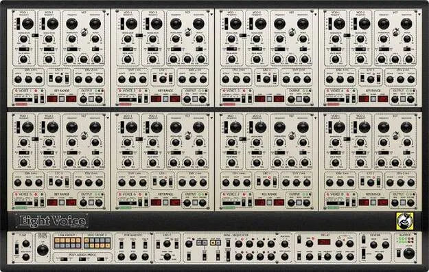Eight Voice by Cherry Audio polyphonic synth plugin interface