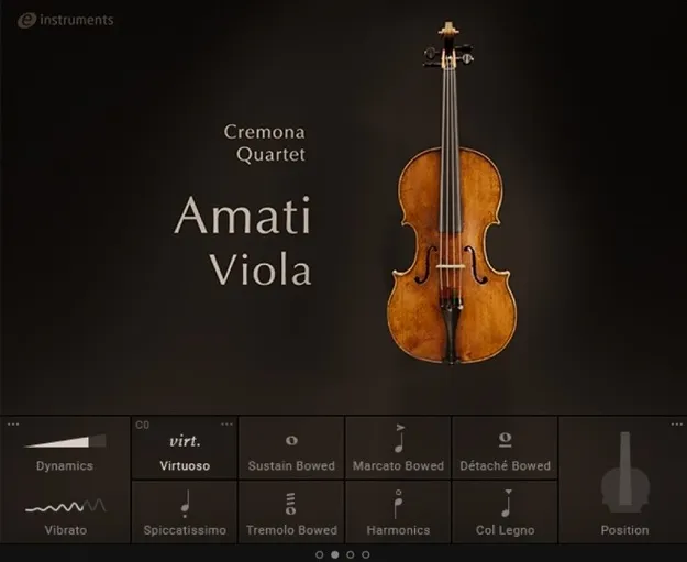 Cremona Quartet Solo Kontakt string instrument artwork by Native Instruments