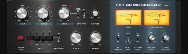 FET Compressor MK II by Softube compressor plugin interface