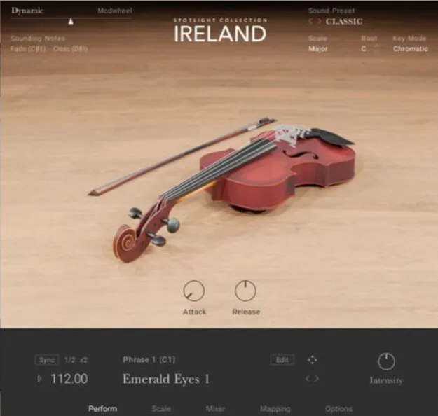 Ireland Kontakt instrument by Native Instruments with traditional Irish instruments