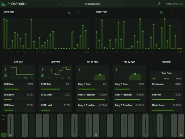 Phosphor 3 by Audio Damage additive wavetable synth plugin interface