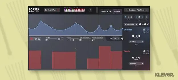 Borsta by Klevgrand brushed percussion plugin interface