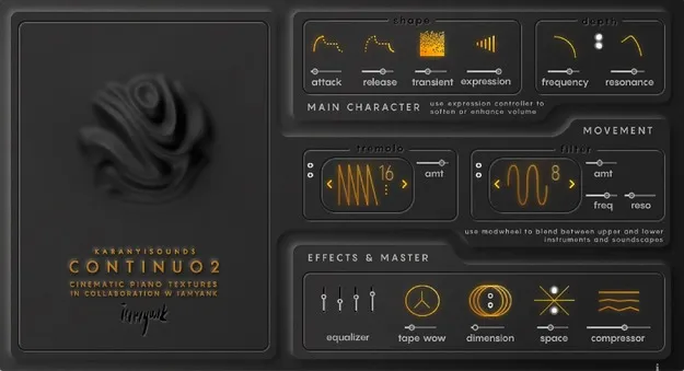 Continuo 2 by Karanyi Sounds Kontakt instrument interface