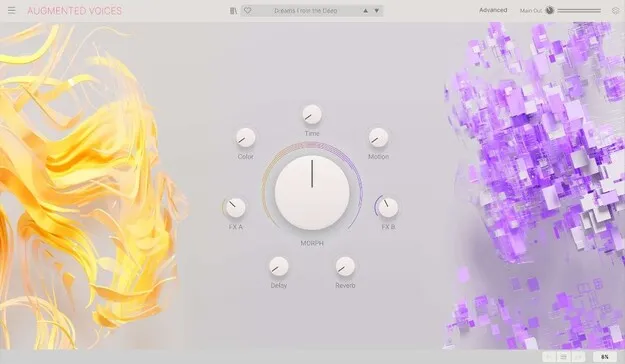 Augmented VOICES by Arturia virtual instrument interface