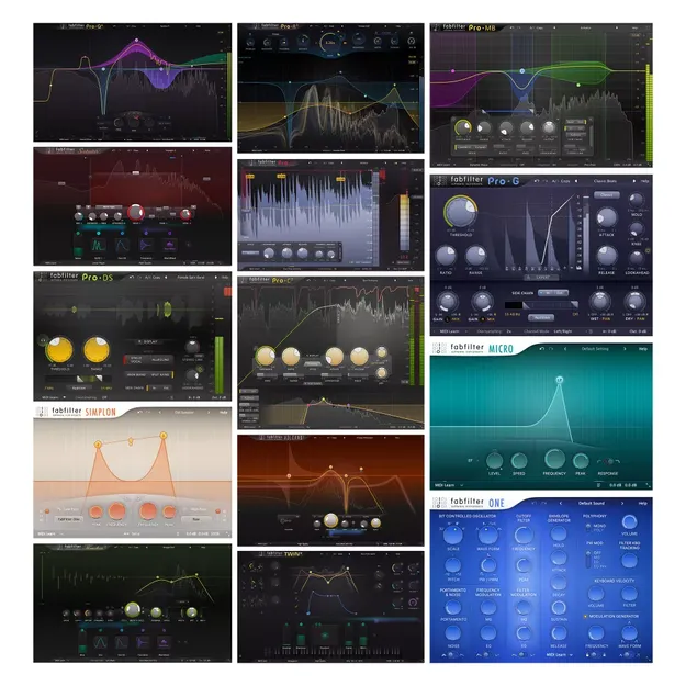 FabFilter Total Bundle plugin collection interface