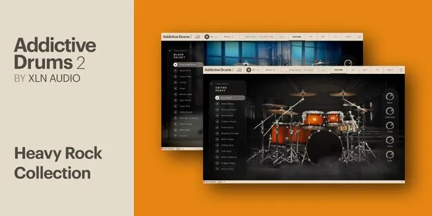 Addictive Drums 2 Heavy Rock Collection drum preset pack artwork for Addictive Drums 2