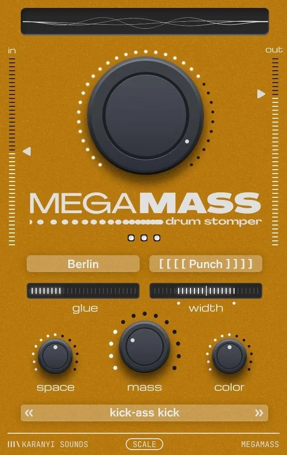 Megamass by Karanyi Sounds drum FX plugin interface