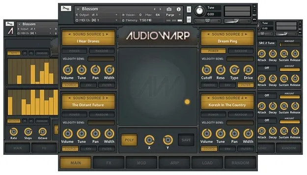 Blossom Kontakt instrument interface by Loot Audio