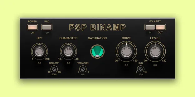 PSP BinAmp saturation plugin by PSP Audioware interface