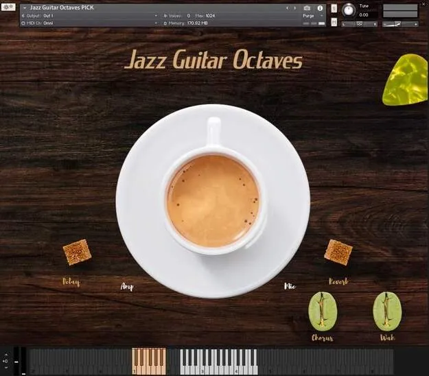 Jazz Guitar Octaves by Have Audio Kontakt instrument interface