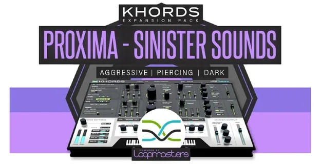 KHORDS Proxima Sinister Sounds preset pack artwork for KHORDS