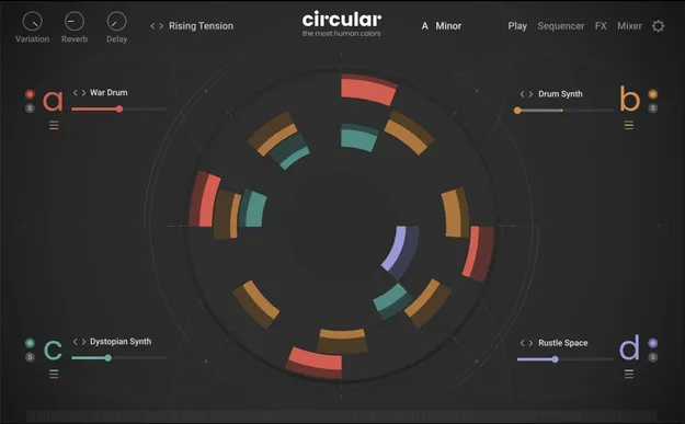 Circular by Native Instruments Kontakt instrument interface