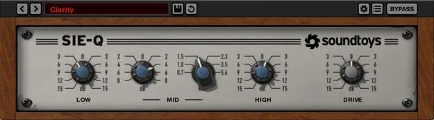 Sie-Q EQ plugin by Soundtoys interface