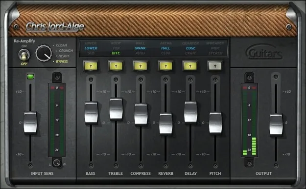 CLA Guitars by Waves multi-effect guitar plugin interface