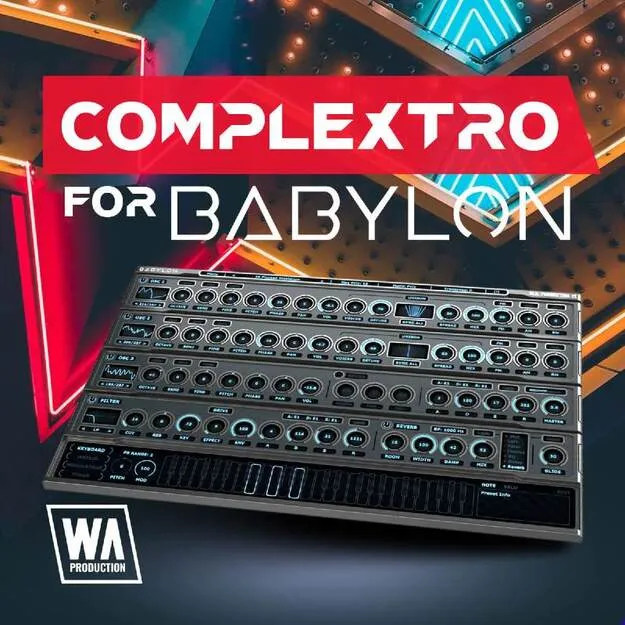 Complextro for Babylon 1 preset pack artwork for W. A. Production Babylon