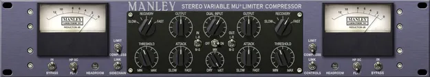 Manley Vari-Mu compressor plugin interface by Universal Audio