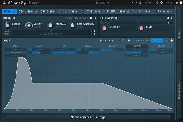MPowerSynth synth plugin interface by MeldaProduction