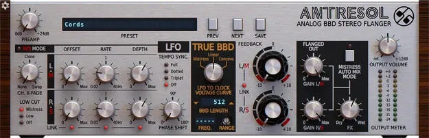 Antresol by D16 Group flanger plugin interface