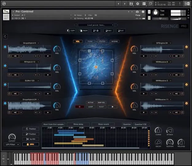 Risenge Pro Kontakt instrument interface by Keepforest