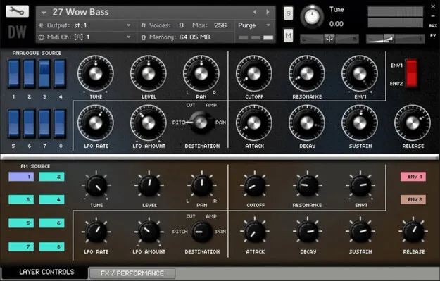 Bass Machine by Loot Audio Kontakt bass instrument interface