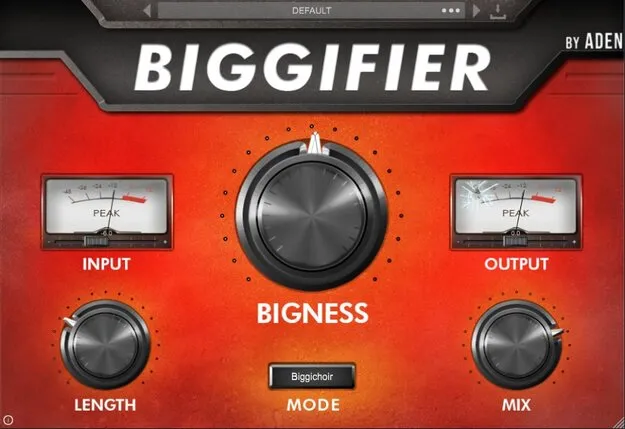 BIGGIFIER by Aden one-knob audio effects plugin interface