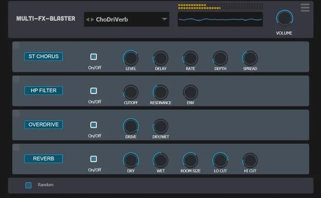 Multi Blaster FX by Audio Blast multi-effects plugin interface