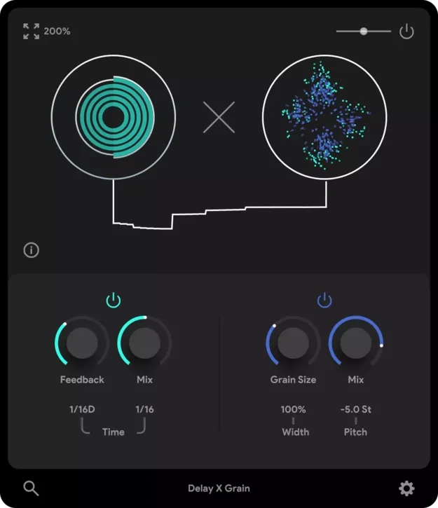 DelayGrain granular effect plugin by Thenatan Audio interface