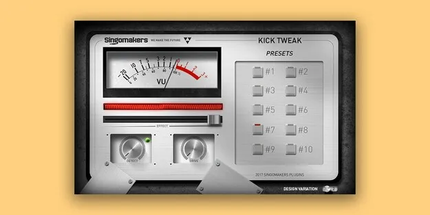 Kick Tweak kick drum enhancer plugin by Singomakers interface