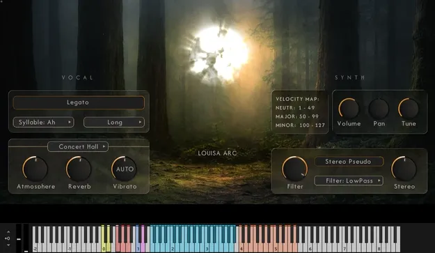 Louisa Arc vocal instrument for Kontakt by Wavelet Audio interface