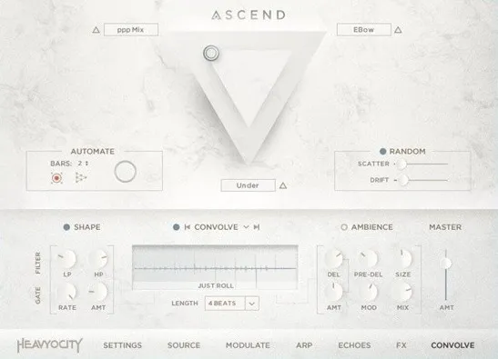 ASCEND: Modern Grand by Heavyocity grand piano virtual instrument interface for Kontakt
