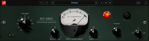 ALT-436C vari-MU compressor plugin interface by Antelope Audio