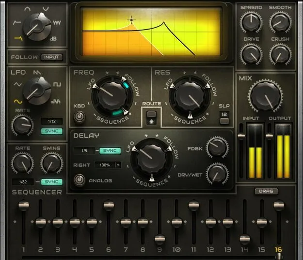 MetaFilter by Waves filter effect plugin interface