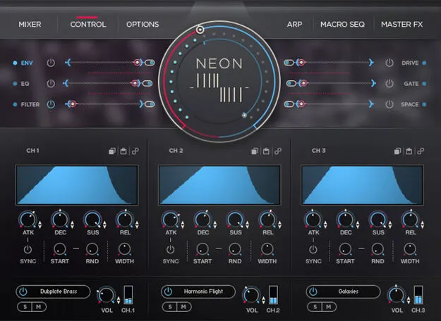 Mosaic Neon by Heavyocity virtual instrument interface