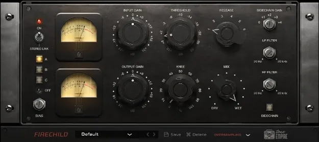 FireChild by Tone Empire Vari-Mu compressor plugin interface