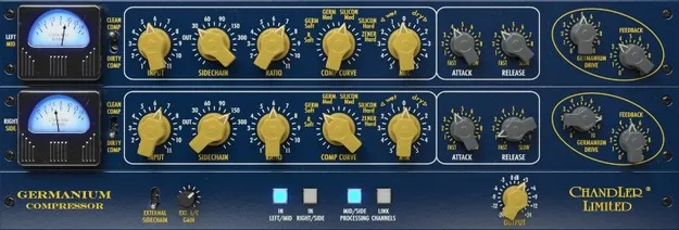Chandler Limited Germanium Compressor by Softube compressor plugin interface